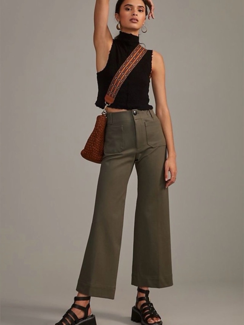 Anthropologie Maeve The Colette Ponte Pants In Holly Green